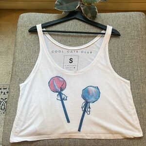 🍭 Y2K Vintage LollyPop Delight Crop Top, Size: S